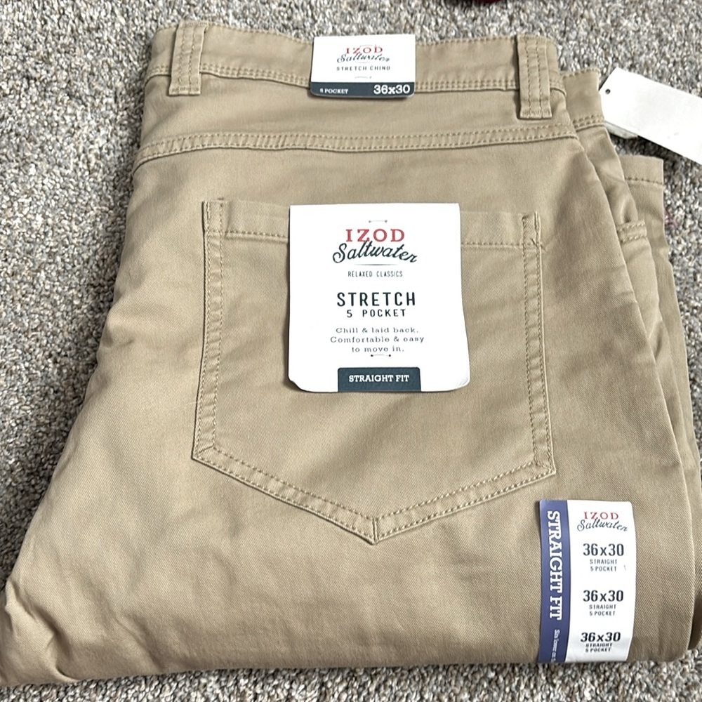 Izod Classic Tan Stretch Pants